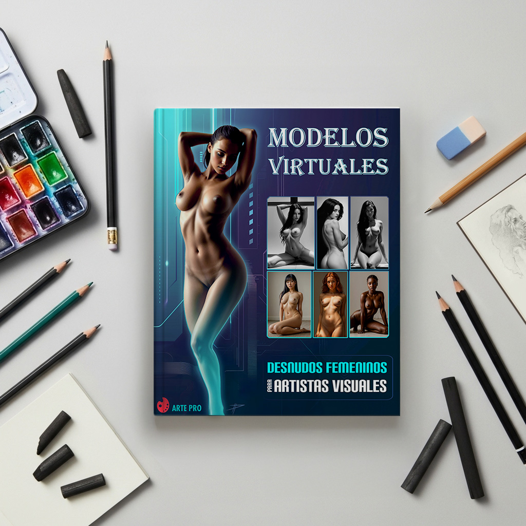 Libro Modelos Virtuales IA - Desnudos femeninos para artistas visuales